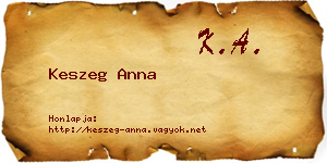 Keszeg Anna névjegykártya